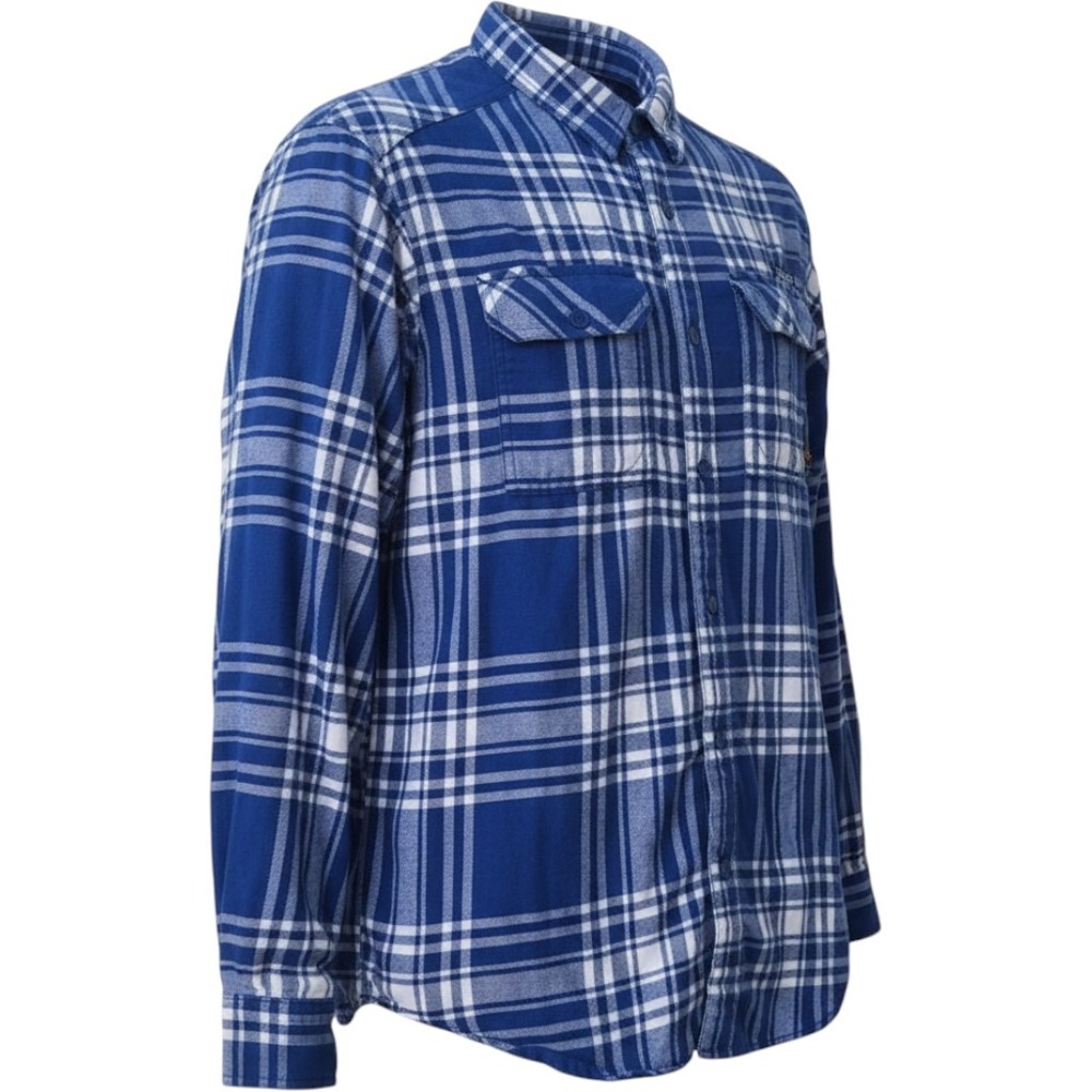 Columbia NCAA Kentucky Wildcats Flannel Shirt Men Size‎ S Blue White Button Up